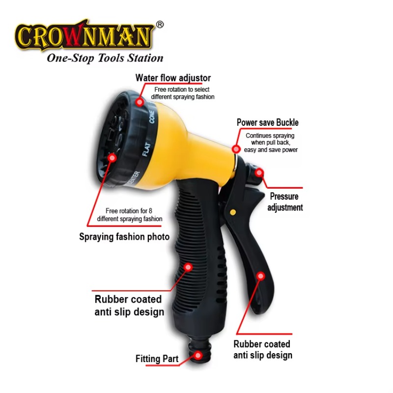 정원용품 고품질 8가지 패턴 정원용 물 호스 노즐 건  - Gardening Tools Water 리뷰 및 가격