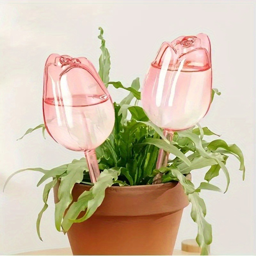 투명하고 두꺼운 PET 재질의 튤립 모양 자동 급수 스 - Gardening Tools For Home 리뷰 및 가격