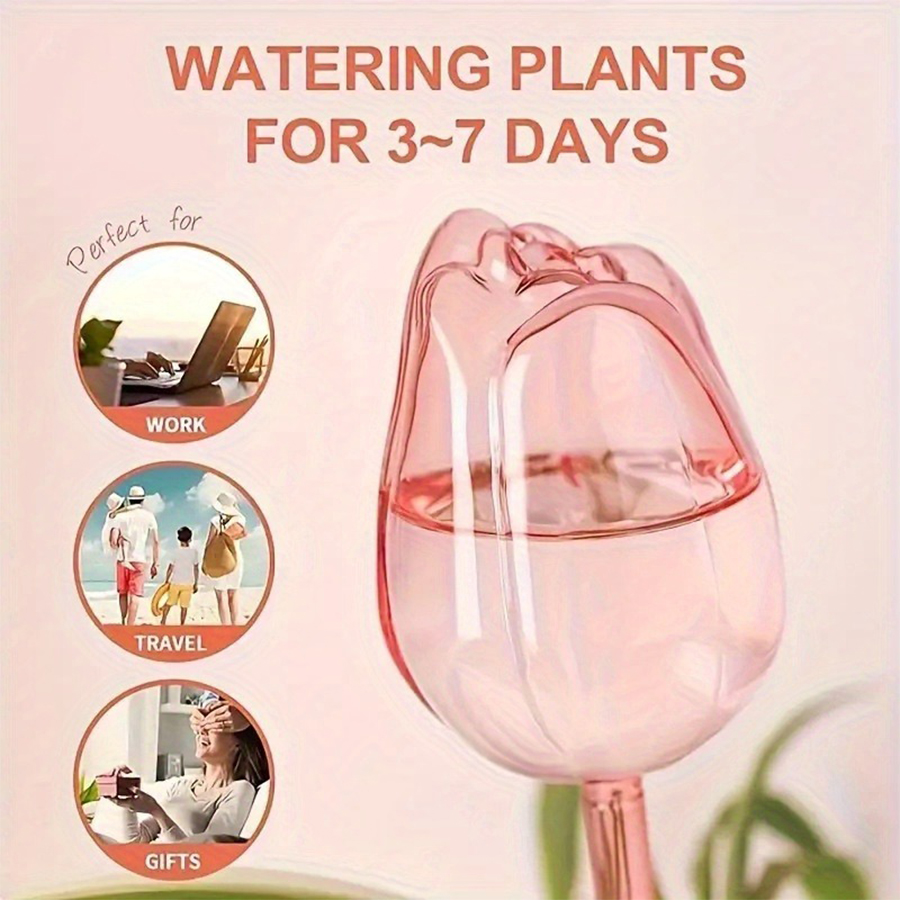투명하고 두꺼운 PET 재질의 튤립 모양 자동 급수 스 - Gardening Tools For Home 리뷰 및 가격