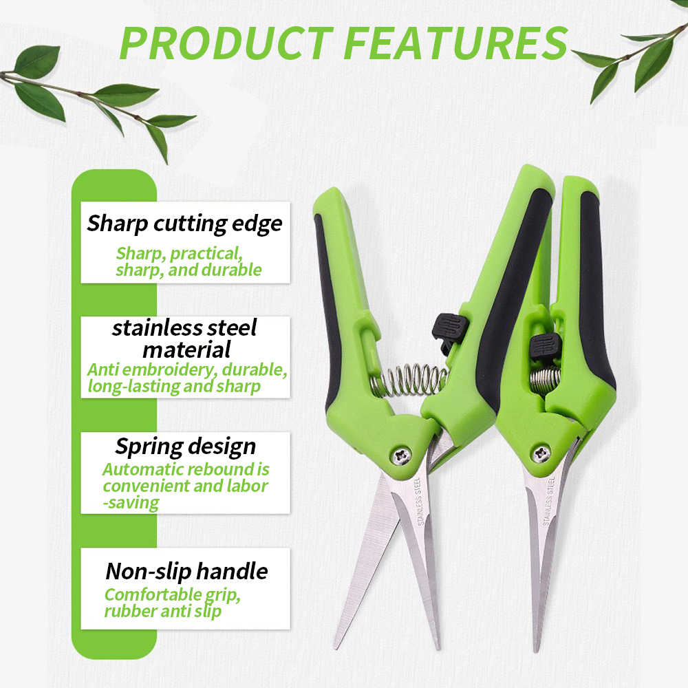 뾰족한 과일 수확 가위 1개 스프링 리셋 다용도 노동력 - Gardening Tools Uses 리뷰 및 가격